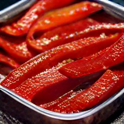 roasted red bell peppers.