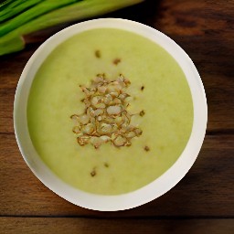the veggie mix is heated in a saucepan. it is stirred with a wooden spoon and cooked for 3 minutes. the heat is turned off, the soup is poured in a serving bowl, and it is garnished with half a tbsp