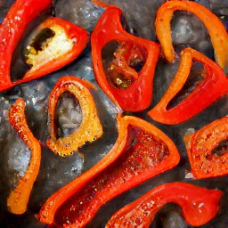 roasted red bell peppers.