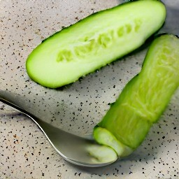 cucumbers, spoon