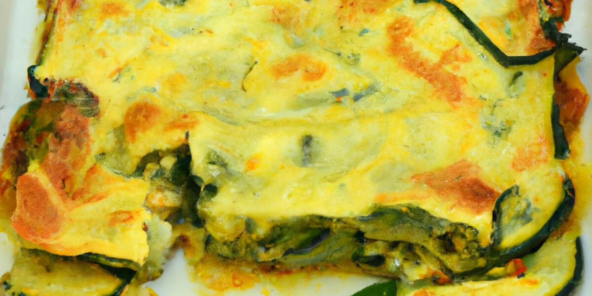 lasagna with spinach and zucchinis