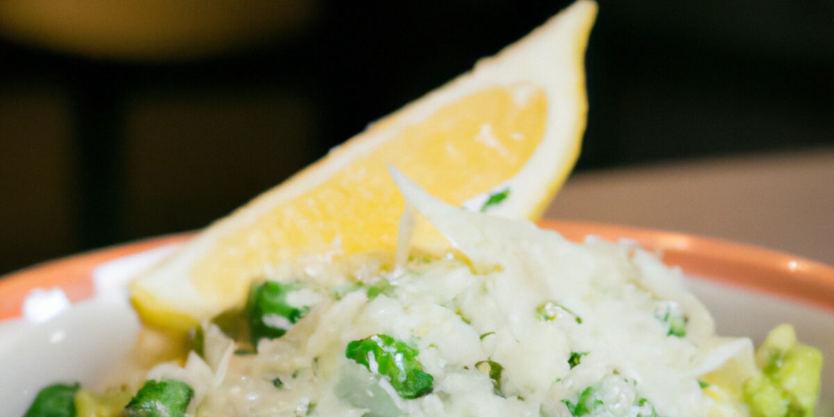 lemon and pea risotto