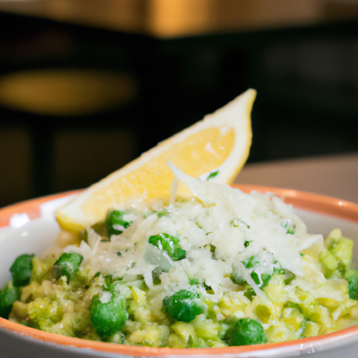 lemon and pea risotto