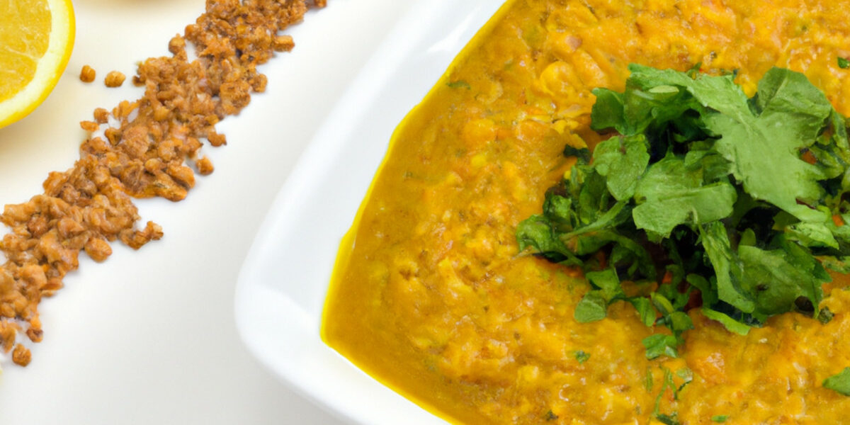 lemon flavored yellow lentils