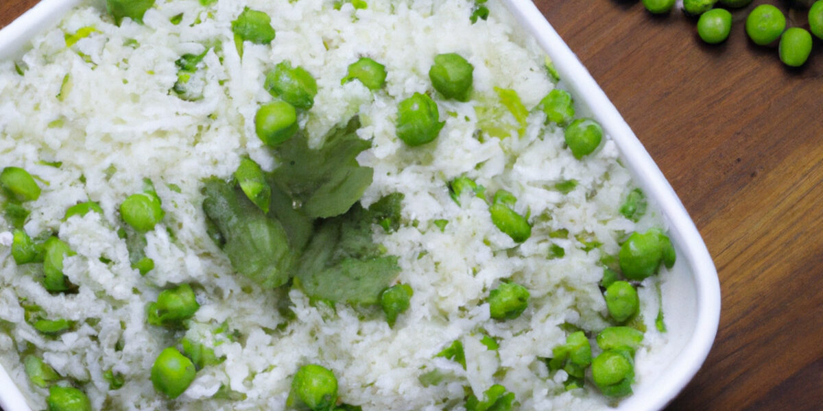 lemon rice with peas and green onions
