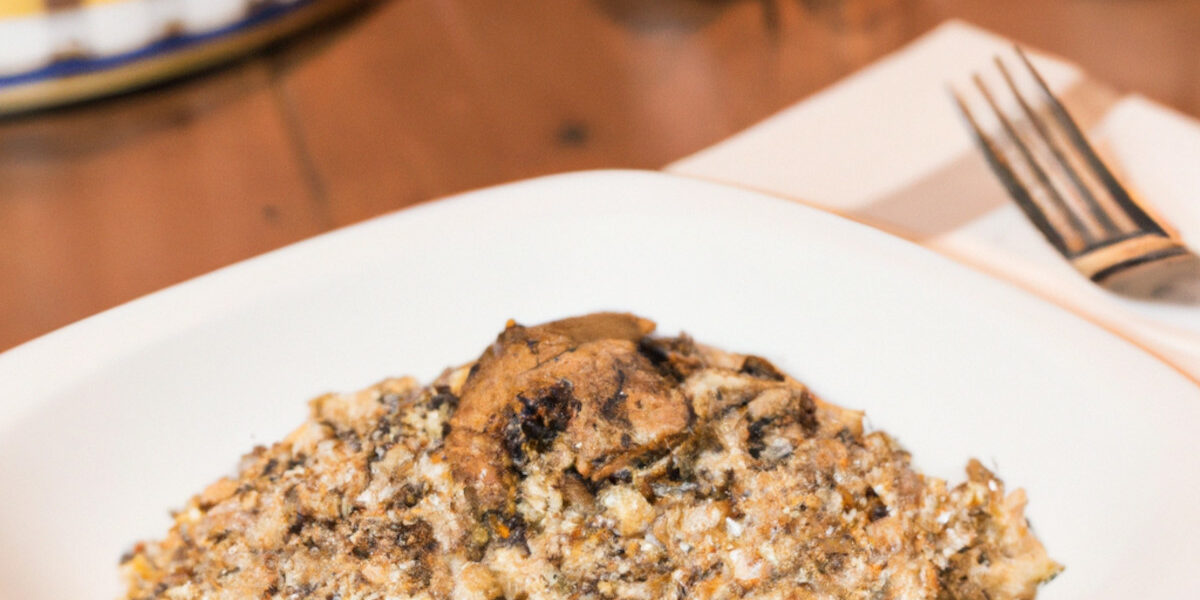 mixed grain and mushroom casserole