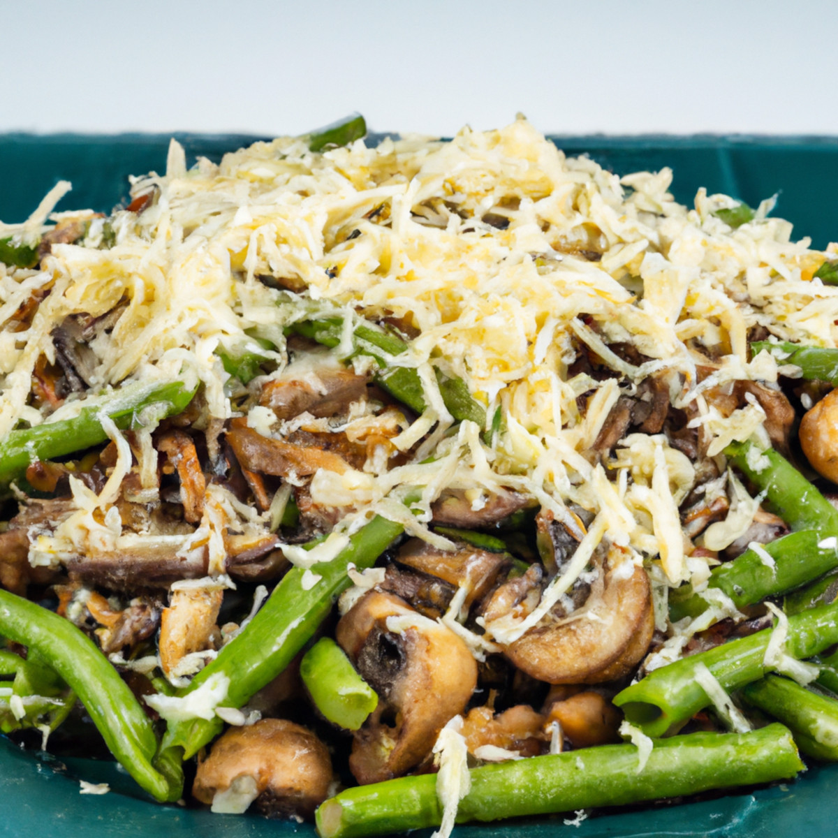 mushroom and green beans salad