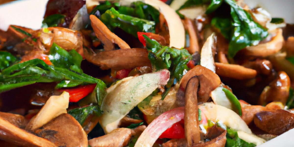 mushroom and spinach salad