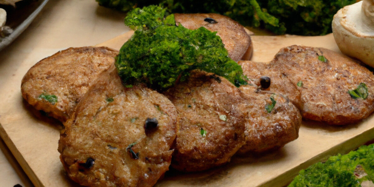 mushroom patties with parsley