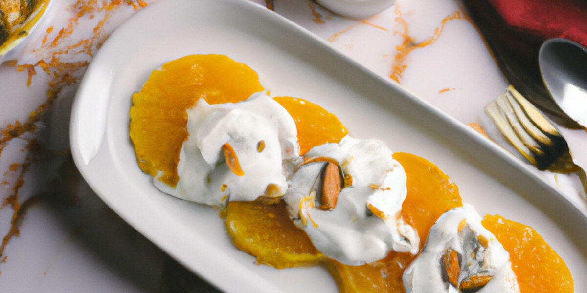 orange slices with honey and cinnamon