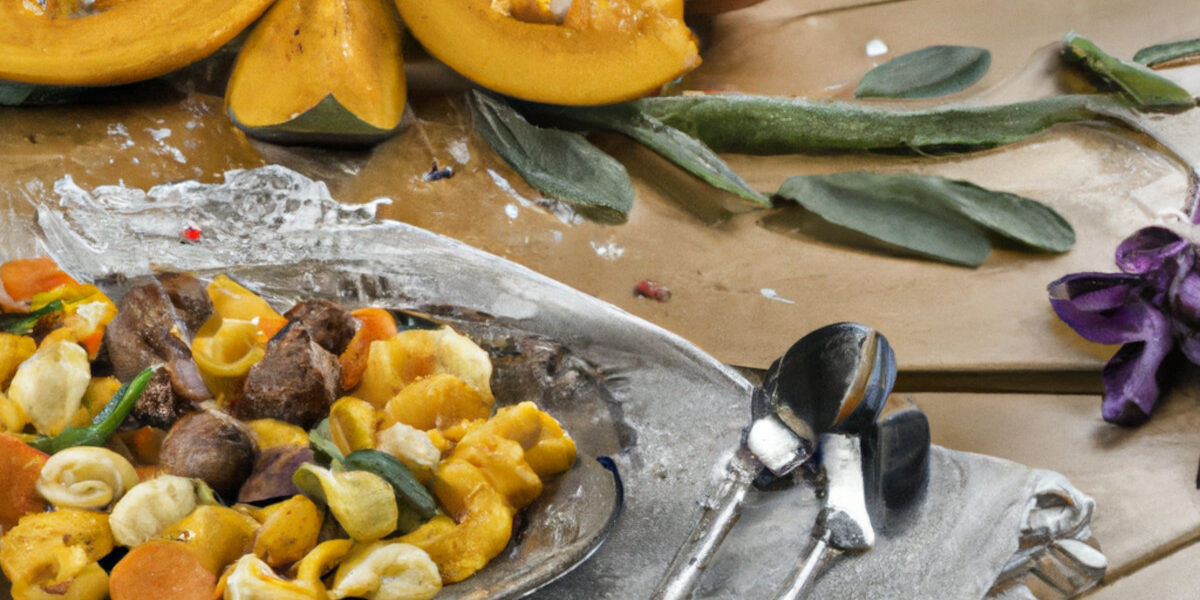 orecchiette with butternut squash and beyond burger meatballs