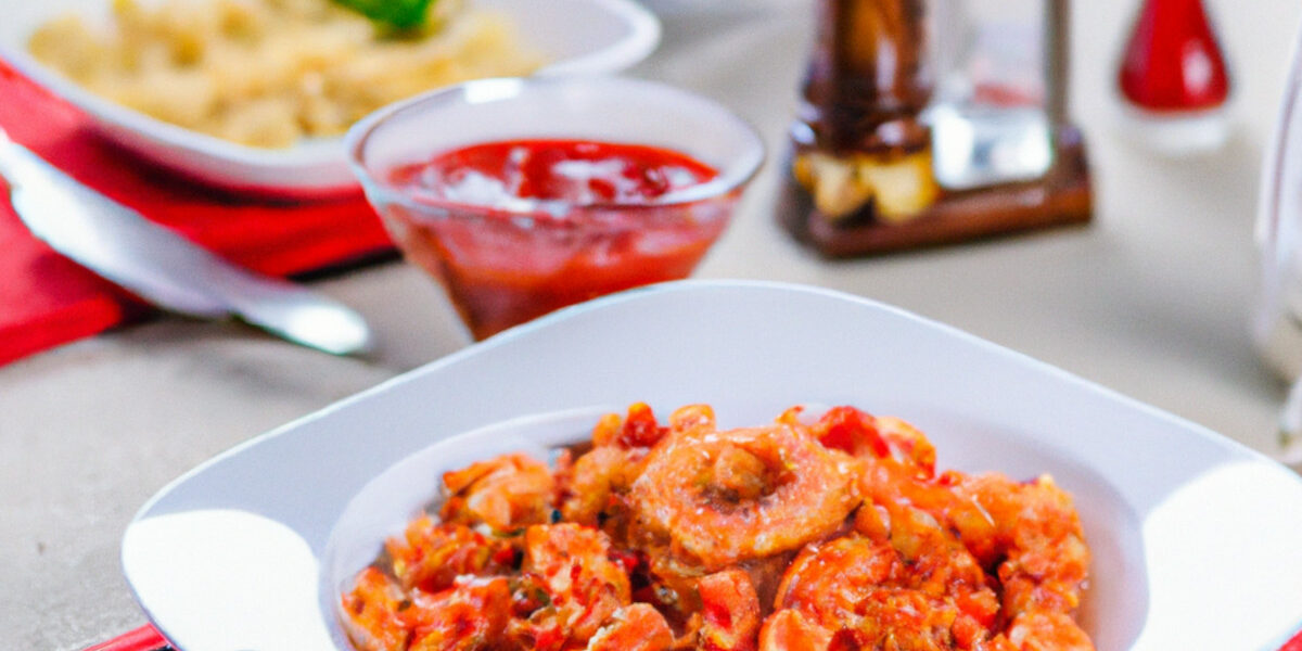 pasta with creamy red pepper sauce