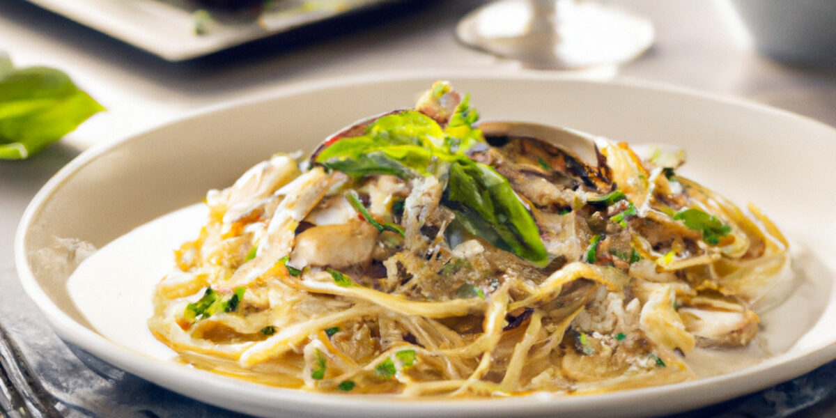 pasta with mushroom and garlic sauce