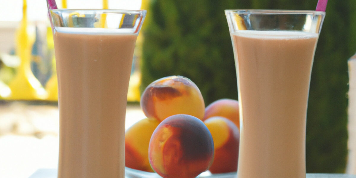 peach and banana smoothie