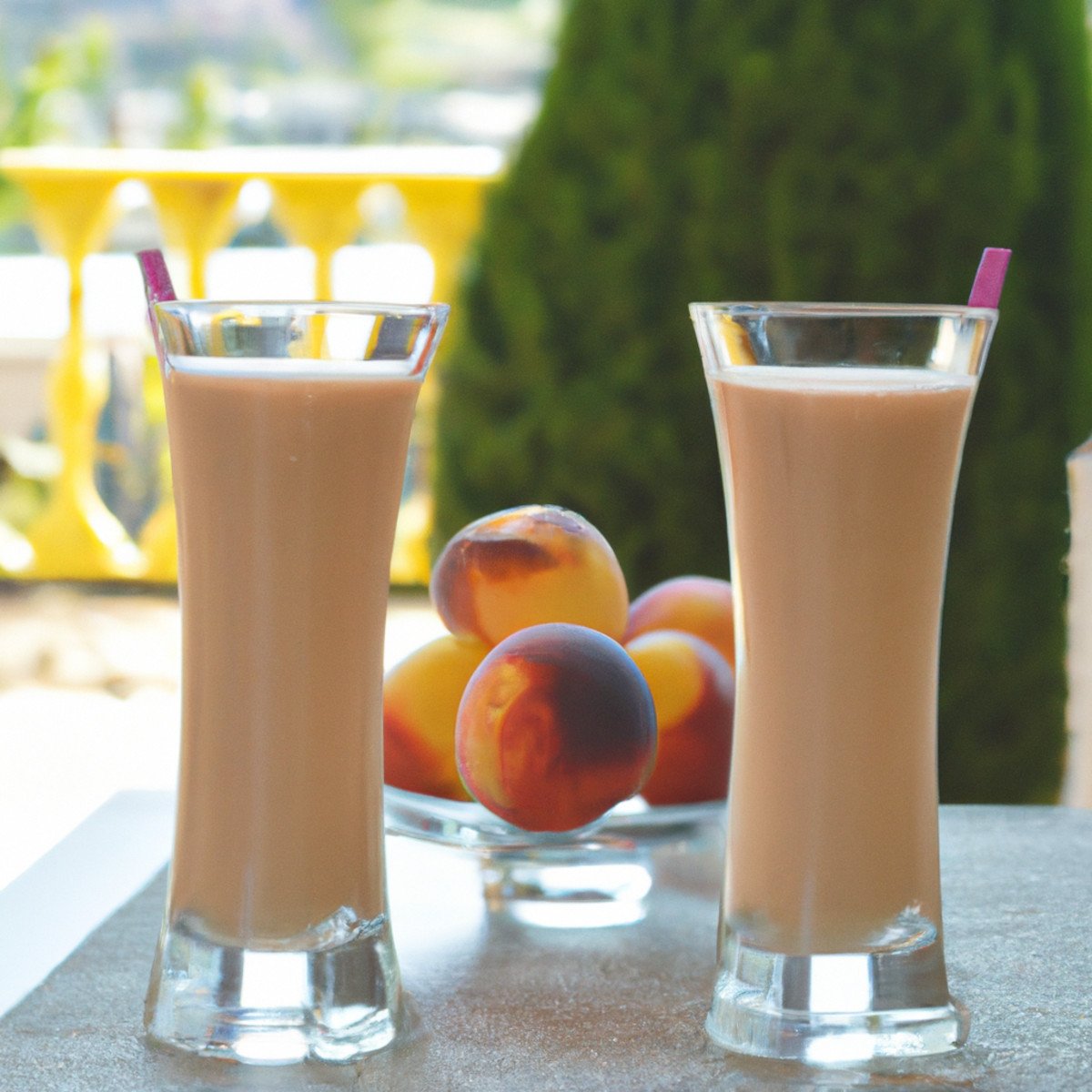 peach and banana smoothie