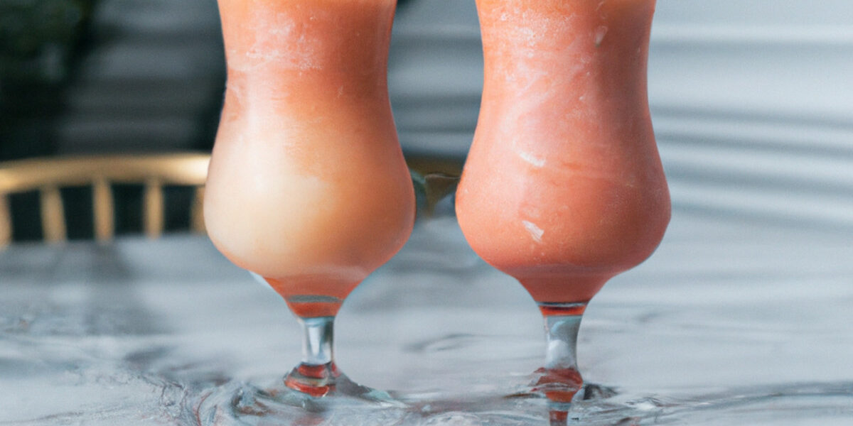 peach and strawberry smoothies