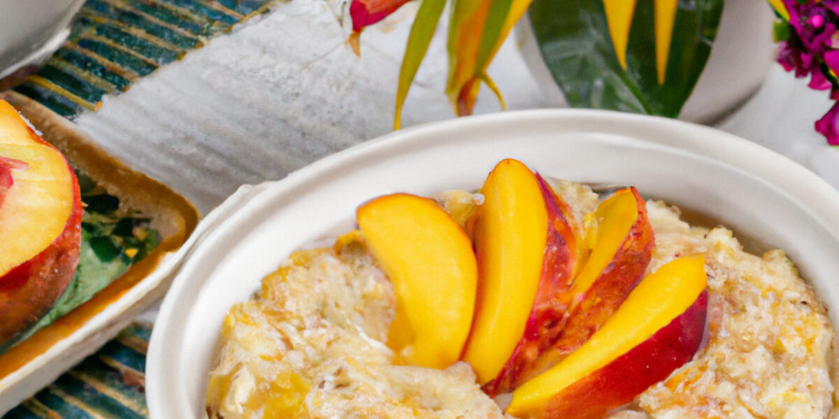 peach oatmeal