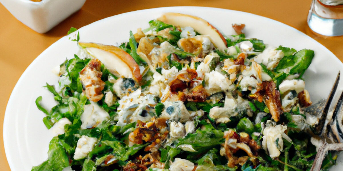 pear and blue cheese salad