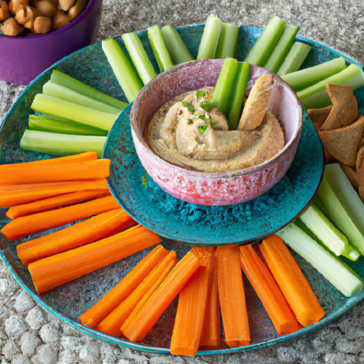 pepper and walnut hummus dip