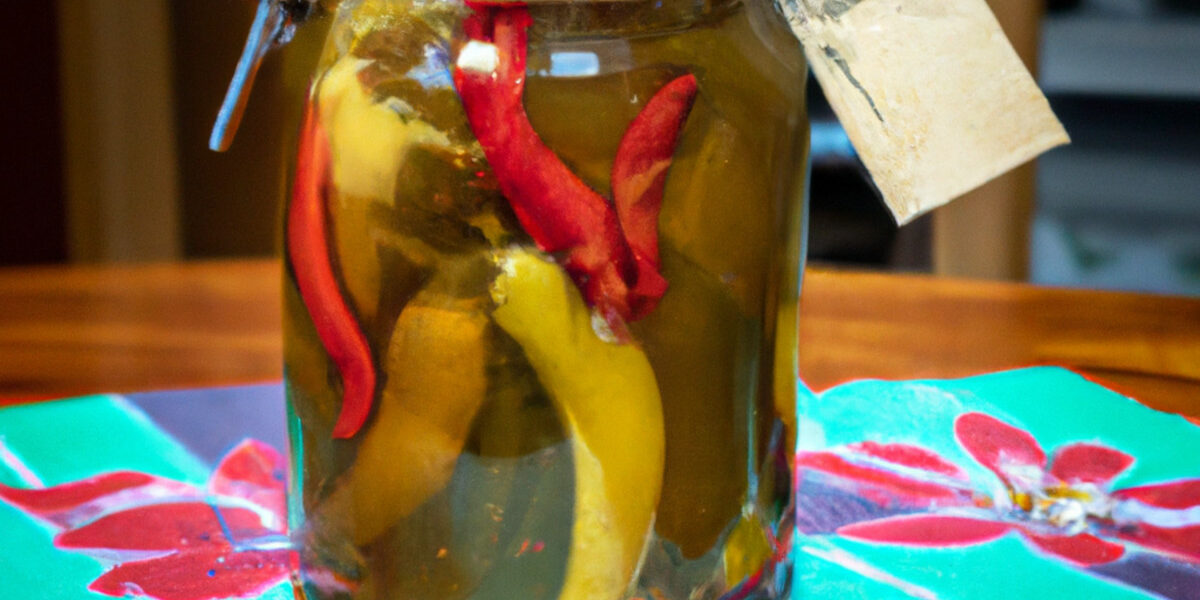 pickled garlic with hot pepper
