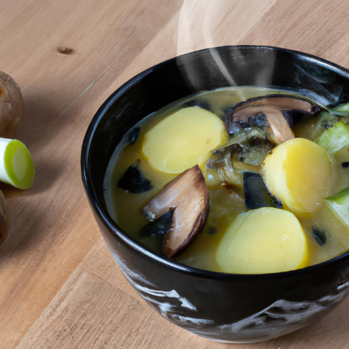 potato and mushroom soup