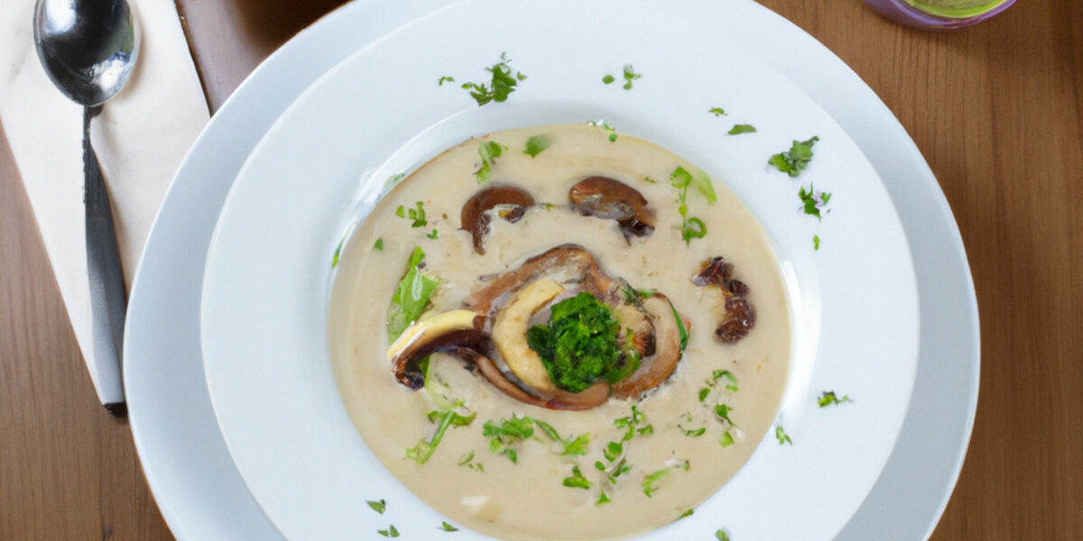 potato with leek and mushroom soup
