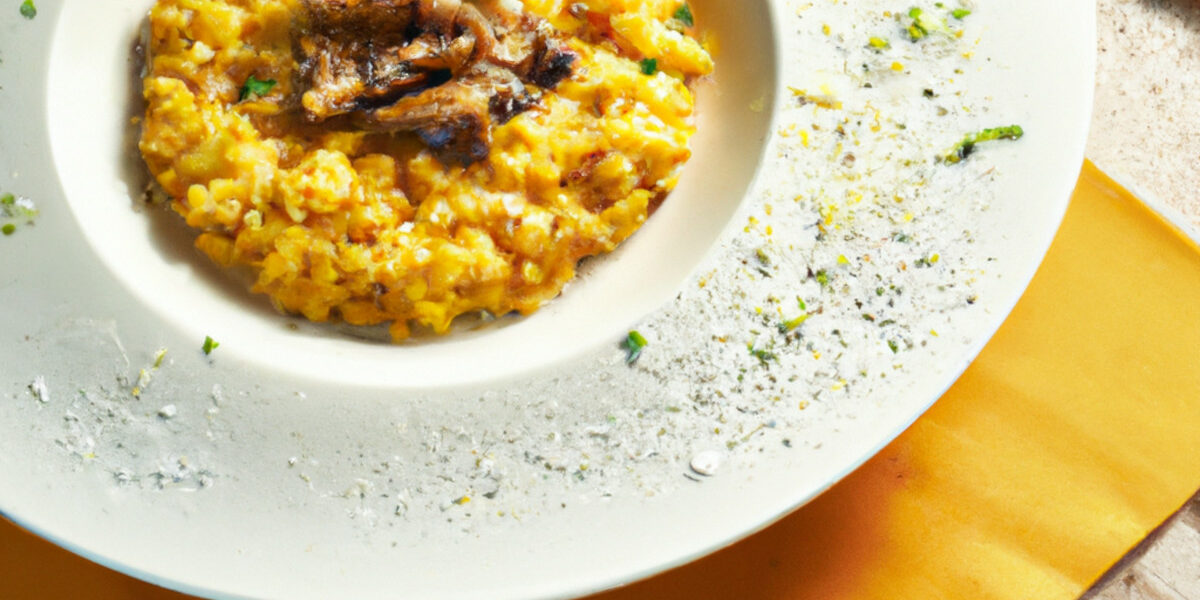 pumpkin risotto with mushroom and sausage - beyond burger