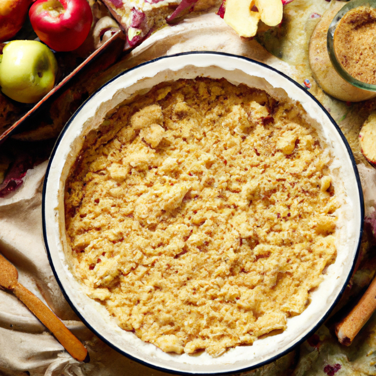 raw apple crumble