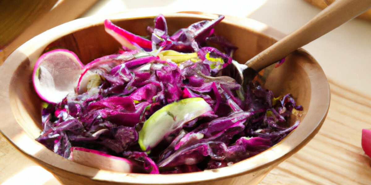 red cabbage and radish salad