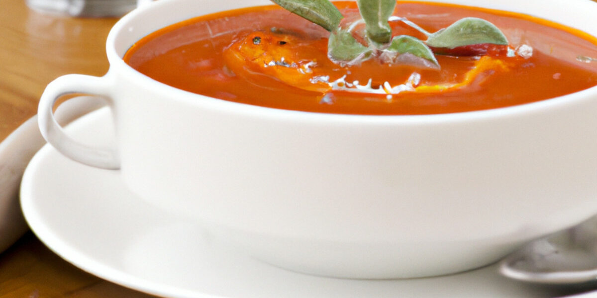 roasted tomato and red onion soup