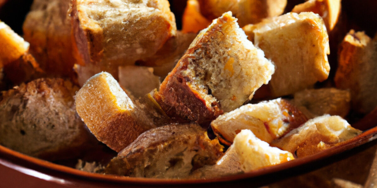 salty croutons