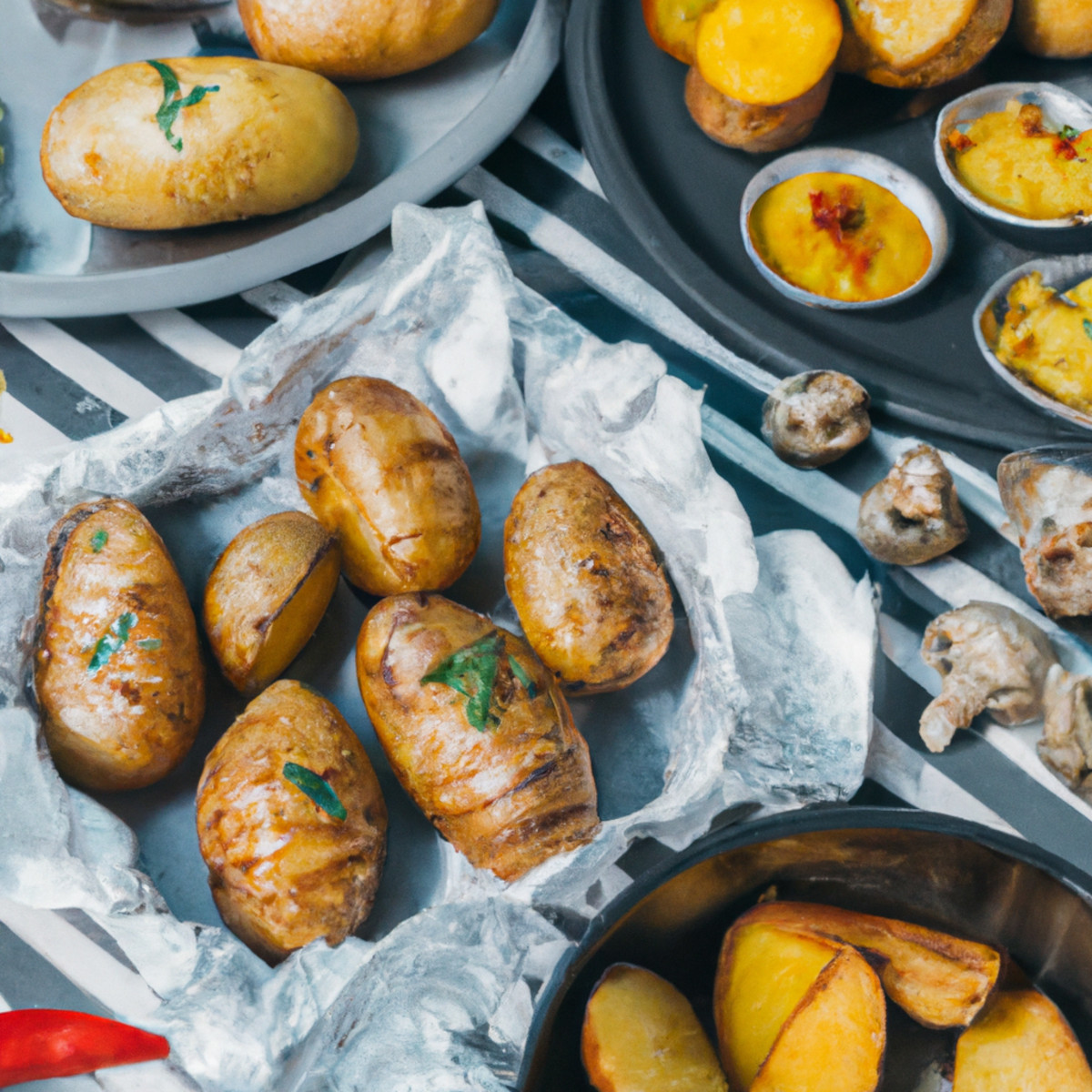 salty crusted baked potatoes