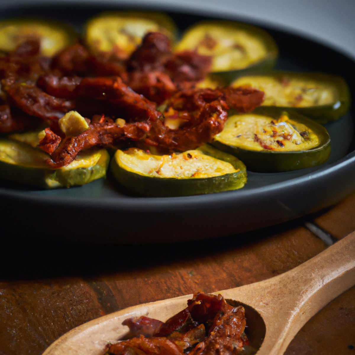 sauteed zucchini with sun-dried tomatoes