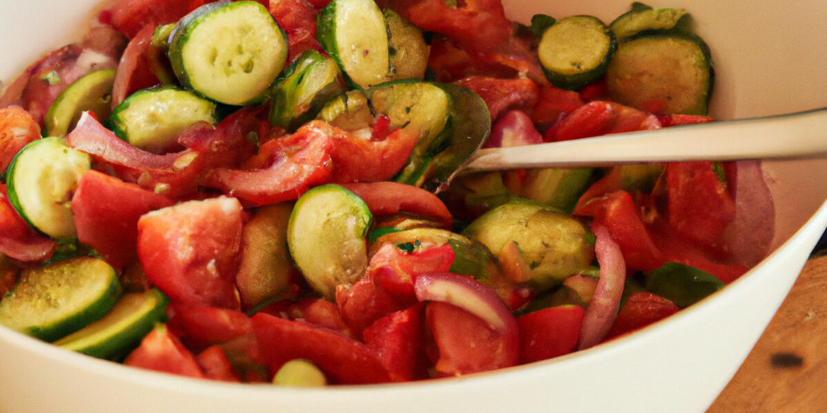 seasoned tomato and cucumber salad