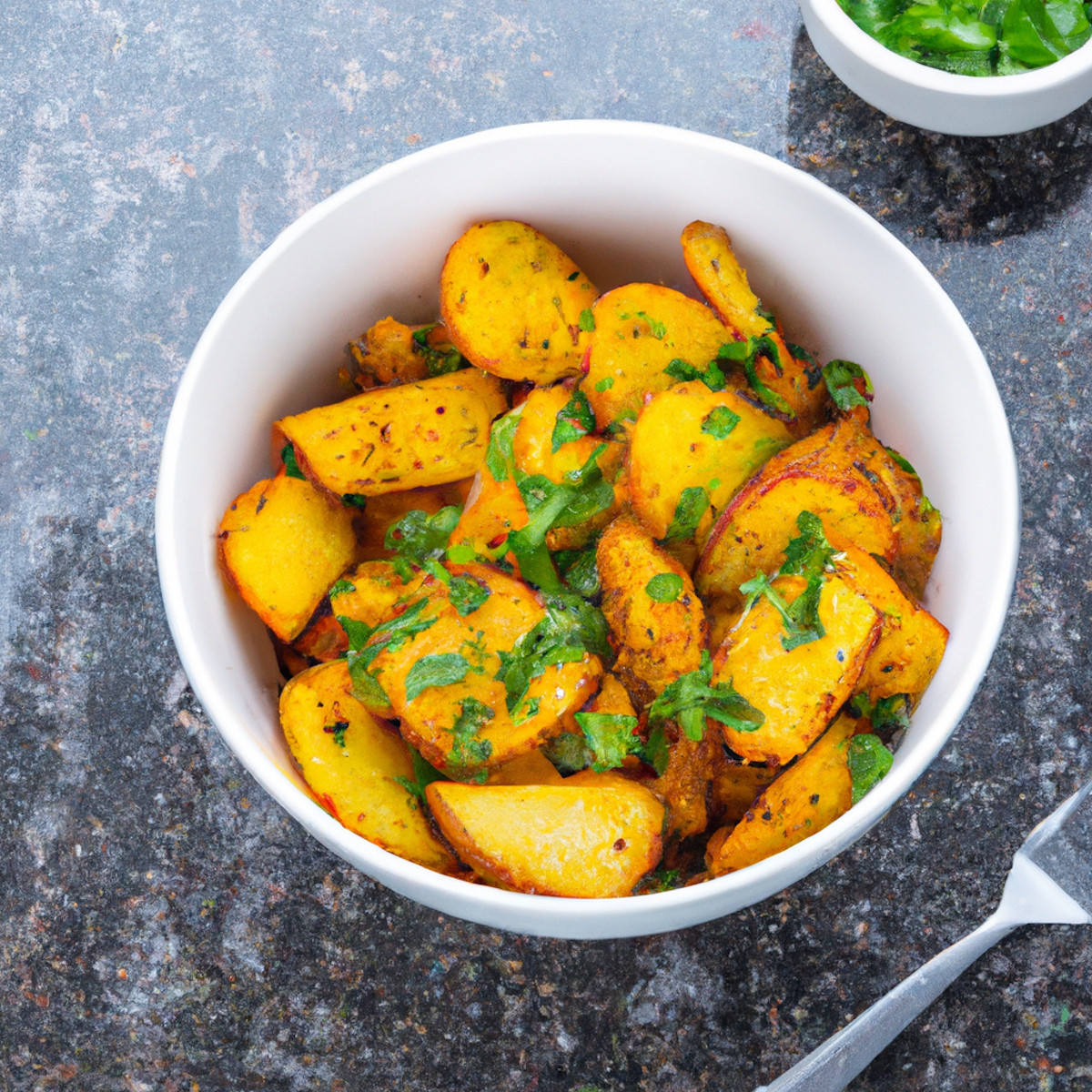 spicy potatoes - lebanese side