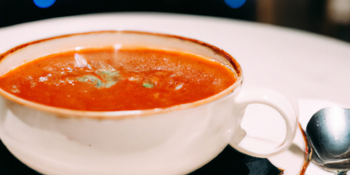 spicy red pepper and tomato soup
