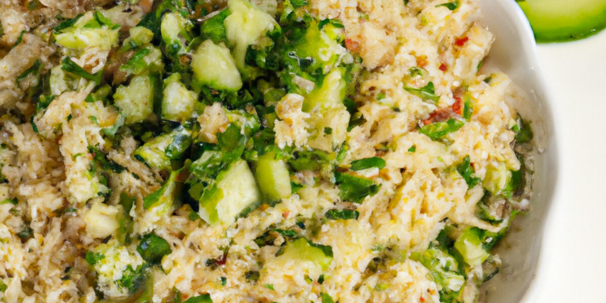 tabbouleh with cucumber and bulgar wheat
