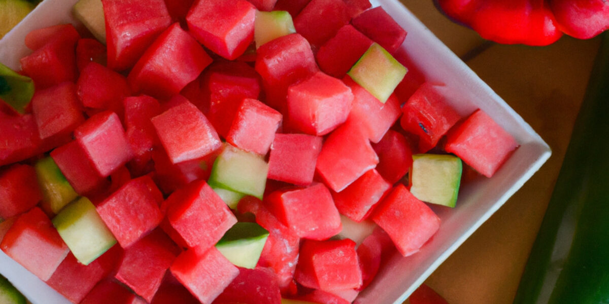 watermelon and cucumber salad