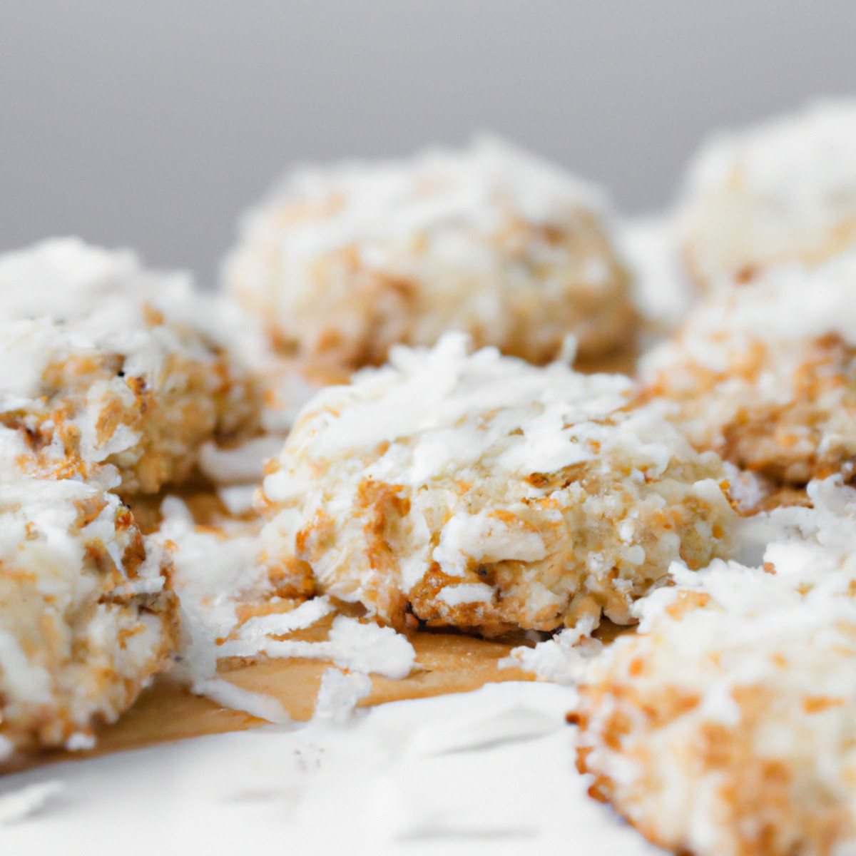 white chocolate and coconut cookies