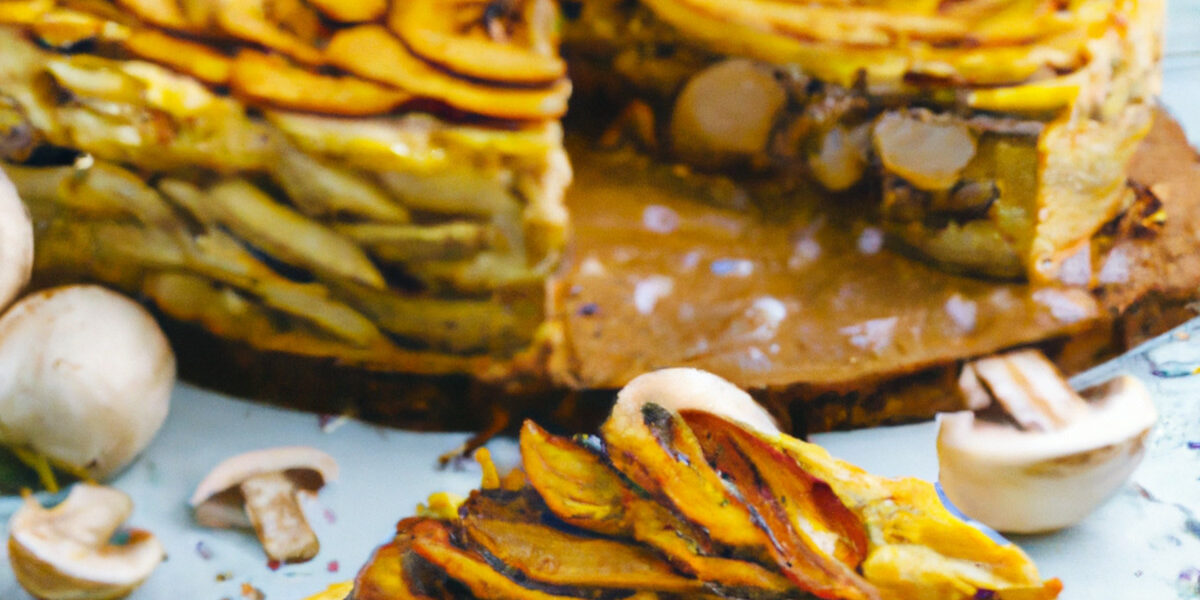 wild mushroom and potato cake
